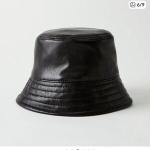 Babaton leather bucket hat